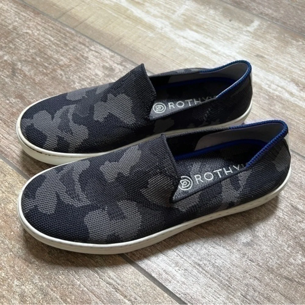Rothy’s | Original Grey Camo Slip On Sneakers